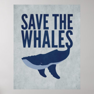 Save the Whales Poster