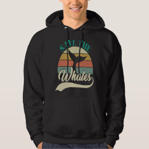 Save The Whales Retro Vintage Hoodie
