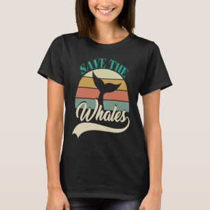 Save The Whales Retro Vintage T-Shirt