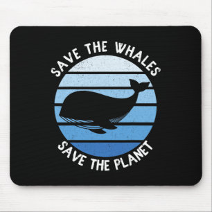 Save The Whales Save The Planet Vintage Save The O Mouse Mat