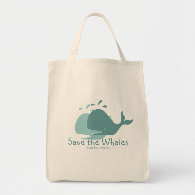 Save the Whales, Tote Bag (Front)