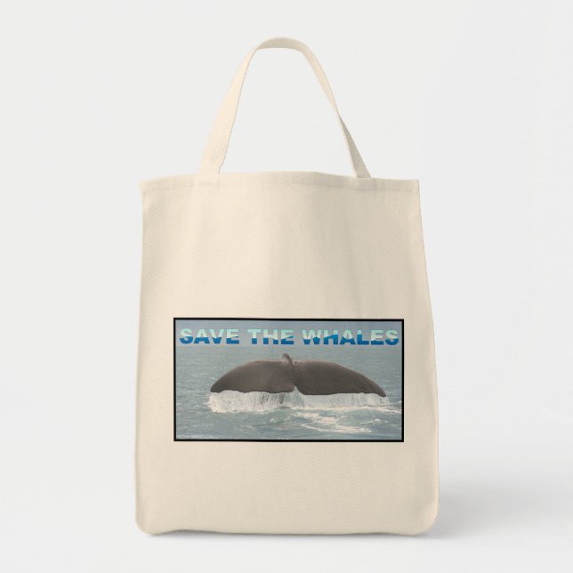 Save the Whales Tote Bag (Front)