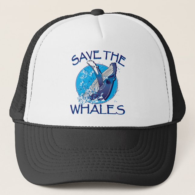 Save the Whales Trucker Hat (Front)