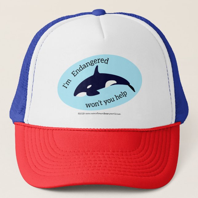 Save the Whales Trucker Hat (Front)