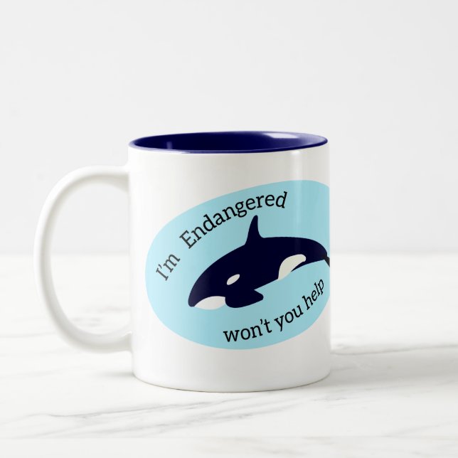 Save the Whales Two-Tone Coffee Mug (Left)