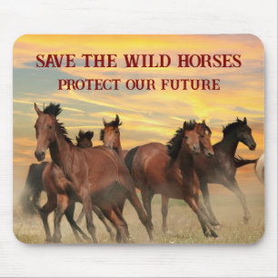 Save The Wild Horses Mouse Mat