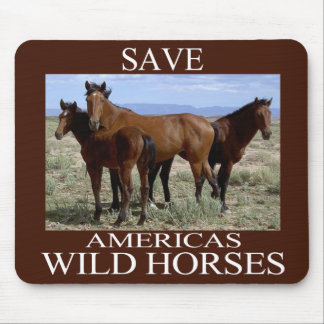 Save the Wild Horses Mouse Mat