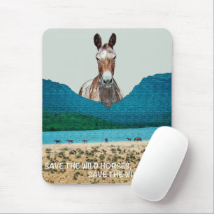 Save the Wild Horses, Save the Wilderness Mouse Mat
