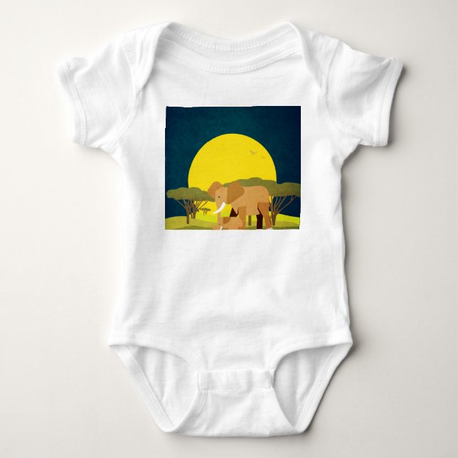 Save the wildlife baby bodysuit (Front)