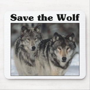 Save the Wolf Mouse Mat