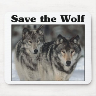 Save the Wolf Mouse Mat