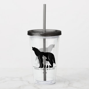 Save the Wolves Acrylic Tumbler