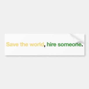 Save the world bumper sticker