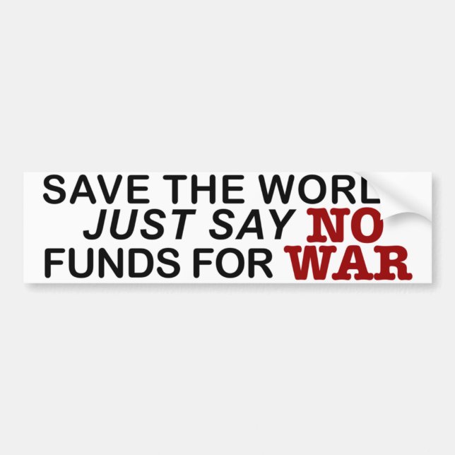 Save the World Bumper Sticker (Front)