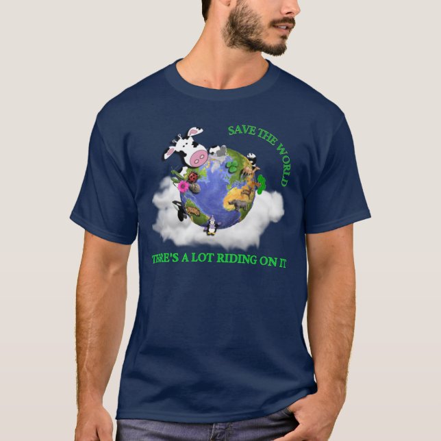 Save The World (Navy) T-Shirt (Front)