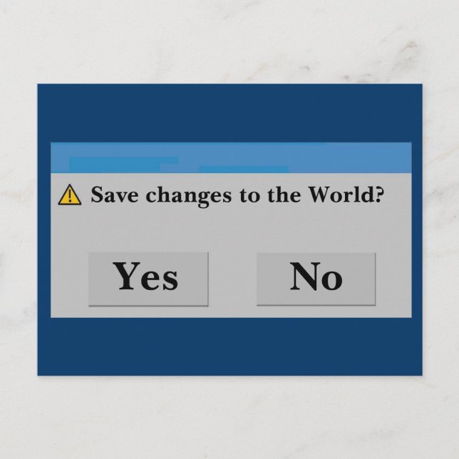 Save the World Postcard (Front)