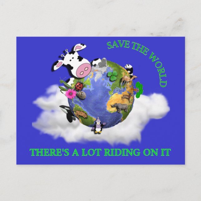Save The World Postcard (Front)