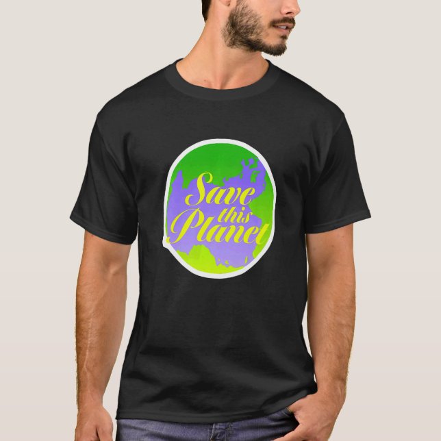 Save This Planet Activist Hippies 70s T-Shirt (Front)