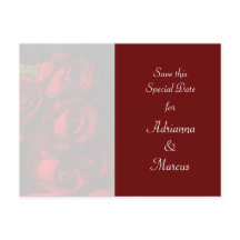 "Save this Special Date" - Red Rose Bouquet [b]