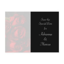 "Save this Special Date" - Red Rose Bouquet [c]