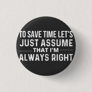 save time 3 cm round badge