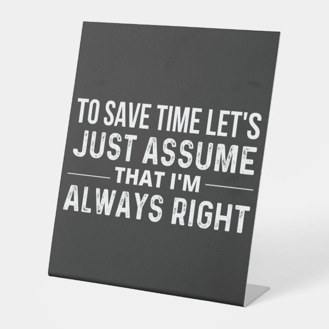 save time pedestal sign (Front)