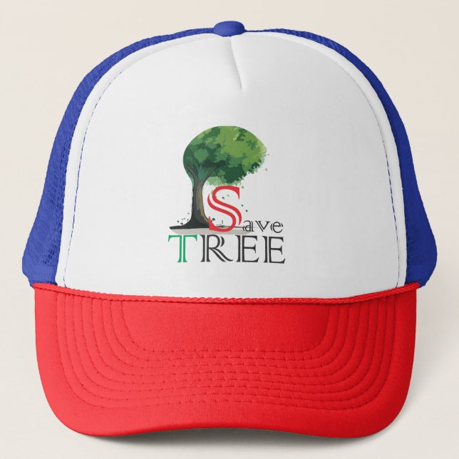 Save Trees Earth Day Awareness Hat (Front)