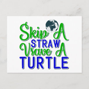 Save Turtle Announcement Postcard