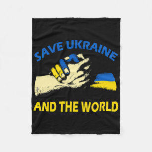 Save Ukraine And The World Fleece Blanket
