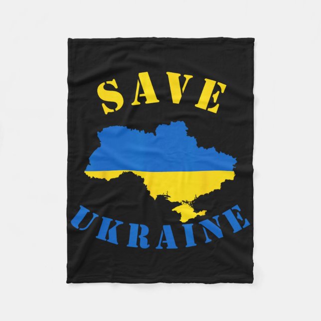 Save Ukraine Shirt A Ukranian T Shirt  Fleece Blanket (Front)