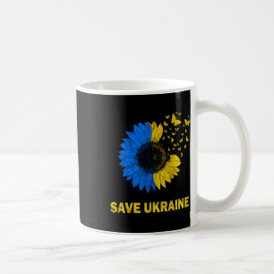 Save Ukraine Sunflower Butterflies I Stand With Uk Coffee Mug