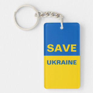 Save Ukraine Ukrainian Flag Key Ring