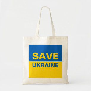 Save Ukraine Ukrainian Flag Tote Bag