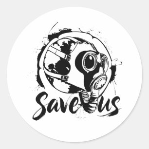 Save us classic round sticker