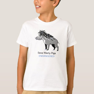 Save Warty PIGS  - Endangered animal graphic T-Shirt