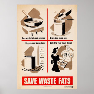 Save Waste Fats Poster