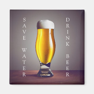 Save Water Drink Beer Magnet