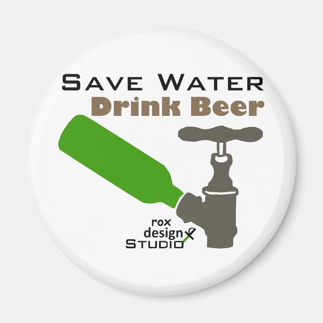 Save Water Drink Beer Magnet (Front)