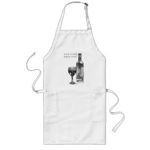 Save Water, Drink Wine! Long Apron