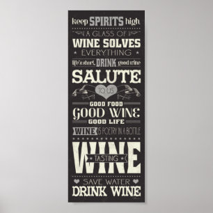 Save Water Drink Wine Poster