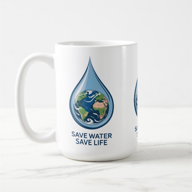 Save Water Save Life Coffee Mug (Left)