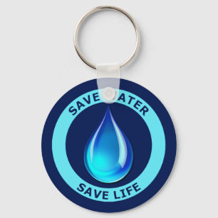 Save Water Save Life Key Ring