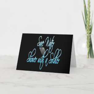 Save Water Shower With A Soldier Holiday Card