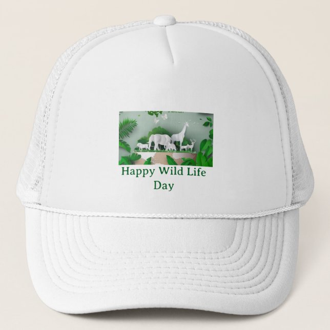Save Wildlife Animal Graphic Cap (Front)