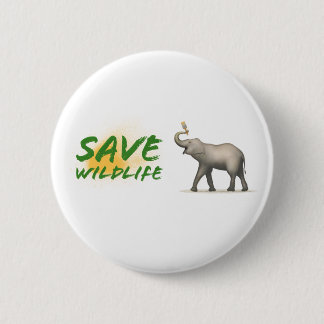 Save Wildlife, Mother Nature 6 Cm Round Badge