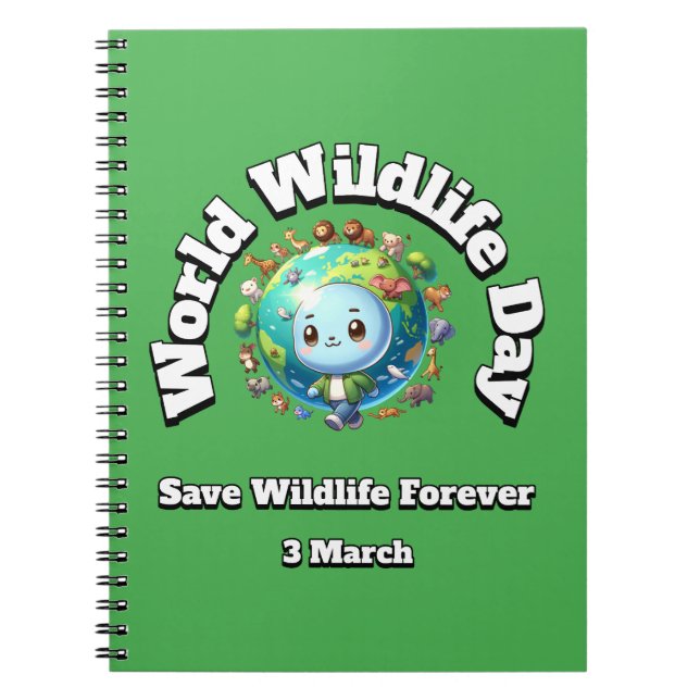 Save Wildlife. World Wildlife Day Notebook (Front)