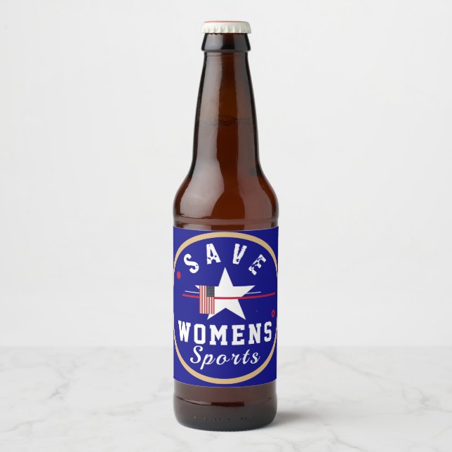 Save Womens Sports Beer Bottle Label (Front)