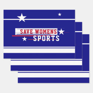 Save Womwns Sports Wrapping Paper Sheet