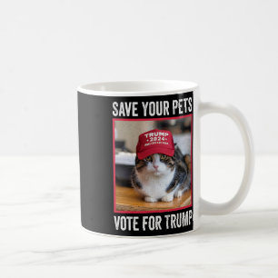 Save Your Pets Vote For Trump Us Election Funny Qu Coffee Mug