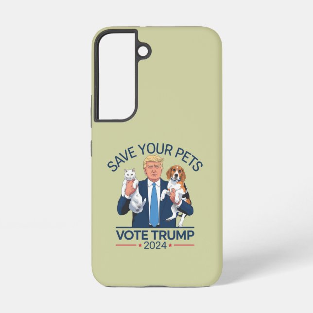 Save Your Pets Vote for Trump US Election Quote Samsung Galaxy S22 Case (Back)